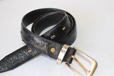 Used, L'Autruche Mens genuine Ostrich Leather Black Classic Belt Size 40in / 102cm for sale  Shipping to South Africa