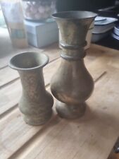Vintage brass vases for sale  STOWMARKET