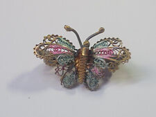 Used, Vintage Silver & Enamel Butterfly Pin Italy for sale  Shipping to South Africa