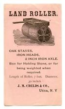 J M CHILDS & CO UTICA NY*LAND ROLLER*OAK STAVES*IRON HEADS*AXLE*THIN PAPER FLIER for sale  Shipping to South Africa