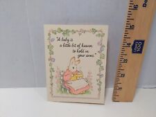 Tarjeta de baby shower distintivo tarjeta de felicitación madre conejo conjunto de 4 con sobres, usado segunda mano  Embacar hacia Argentina