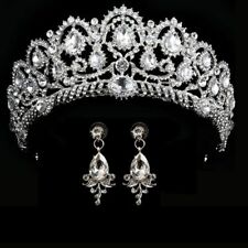 Tiara de noiva coroa de casamento com brinco strass tiara cabelo de noiva joias  comprar usado  Enviando para Brazil