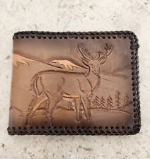 Usado, Nueva billetera de cuero artesanal de colección hecha a mano billetera de cuero cazador de ciervos segunda mano  Embacar hacia Argentina