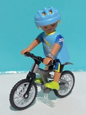 PLAYMOBIL FIGURA CHICO EN BICICLETA BICI DEPORTE CICLISTA BTT BICICROSS MONTE segunda mano  Embacar hacia Argentina