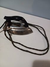 vintage old electric iron with adjustable heat cord used little rust parts  for sale  Shipping to South Africa