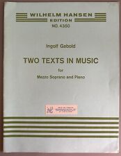 Two texts music d'occasion  Expédié en Belgium