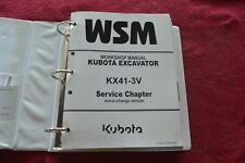 Kubota KX41-3V Excavator Dealer's Repair Manual WSVA , begagnade till salu  Toimitus osoitteeseen Sweden