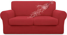 Capa de sofá 100% dupla impermeável 3 peças Loveseat elástica macia (vermelha) comprar usado  Enviando para Brazil