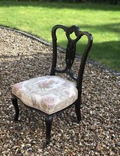 Edwardian Antique Mahogany Carved Nursing Chair Queen Anne Castor Feet Heavy for sale  Shipping to South Africa