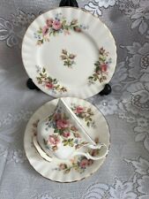 VINTAGE ROYAL ALBERT MOSS ROSE TRIO MADE IN ENGLAND EXCELLENT for sale  Shipping to South Africa