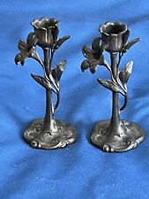 Art Nouveau Iron Candle Sticks D M Read Co Fair Week 1907 for sale  Shipping to South Africa