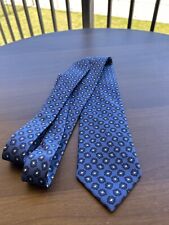 Used, DRAKE'S 100% silk tie - blue with medallions - 3 1/8" for sale  Shipping to South Africa