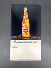Póster/letrero de precios de cartón cinturón de grano vintage botella de pony premium de 8 oz segunda mano  Embacar hacia Argentina