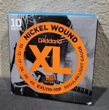 D'Addario EXL110-10P (10 Sets) Nickel Wound Electric Guitar Strings, 10-46 for sale  Shipping to South Africa