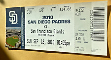 Ingresso completo Tim Lincecum Win 54 & Buster Posey HR #13 2010 12/09/10 Padres Giants comprar usado  Enviando para Brazil