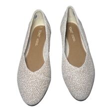 TOMS JUTTI ESTAMPA DE LEOPARDO CAMURÇA SLIP ON SAPATOS BAIXOS MARROM BEGE FEMININO 8 Escritório, usado comprar usado  Enviando para Brazil