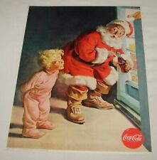 1959 Coca Cola Annonce ~ Santa dans Le Réfrigérateur Noël d'occasion  Expédié en France
