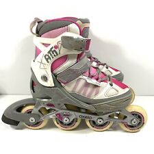 Usado, Patins em linha Oxelo Fit 5 lâminas de rolo Kids Jr tamanho 35-38 rosa EUA tamanho 3-5.5 comprar usado  Enviando para Brazil