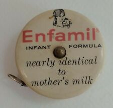 VINTAGE CELLULOID ENFAMIL INFANT FORMULA ADVERTISING TAPE MEASURE, used for sale  Shipping to South Africa