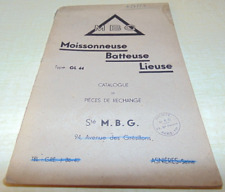 Catalogue rechange moissonneus d'occasion  Pont-d'Ain