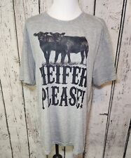 Heifer Please Gray Tshirt Size Large for sale  Shipping to South Africa