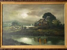 🔥Vintage Modern Asian Filipino Impressionist Landscape Oil Painting, Signed 76 for sale  Shipping to Canada