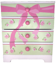 Organizador de caixa de joias 4 gavetas baú bugiganga rosa rosas arco mesa-top comprar usado  Enviando para Brazil