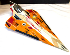 Star War Plo Koon's Jedi Star Fighter nave espacial laranja Hasbro 2001 com mísseis, usado comprar usado  Enviando para Brazil