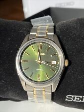 Relógio masculino SEIKO mostrador verde titânio ESSENTIALS 40 mm - SUR377 MSRP: US$ 370 comprar usado  Enviando para Brazil