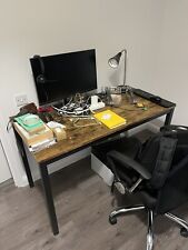 Desk dark wood for sale  LONDON