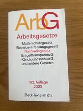 Gesetz buch arbg gebraucht kaufen  Amberg