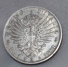 Lira 1901 argento usato  Genova