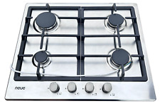 198 neue NHG6BRX 60cm Gas Hob with Cast Iron Supports Stainless Steel for sale  Shipping to South Africa