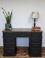Black kneehole desk for sale  ABERGAVENNY
