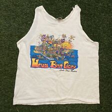 Vintage House Boat Party Tank Top Large 90s Lake Don Pedro Sleeveless Tee W/Flaw for sale  Shipping to South Africa