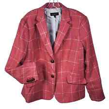 Talbots Women's Size 20 Plus Size Wool Window Pane Blazer Jacket  for sale  Shipping to South Africa