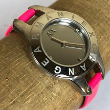 Reloj espejo de cuero rosa neón para mujer Armani Exchange AX4137 segunda mano  Embacar hacia Argentina