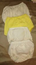 Lot vintage panties baby diaper covers 2 W Plastic Lining JCPenney White Yellow for sale  Shipping to South Africa