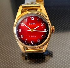 Reloj vintage, Zaria, AU, chapado en oro, reloj de pulsera para mujer, URSS, cuerda segunda mano  Embacar hacia Argentina