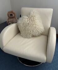 Cream leather swivel for sale  GREAT YARMOUTH