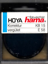 58mm Azul Filtro KB 15 (80A) de Hoya segunda mano  Embacar hacia Argentina