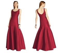 Halston Heritage Red Burgundy Sleeveless Mermaid Fit Flare Prom Red Carpet Gown for sale  Shipping to South Africa