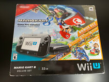 Sistema Nintendo Wii U Deluxe conjunto Mario Kart 8 edição preto comprar usado  Enviando para Brazil