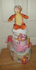 Baby Shower 3 niveles para niñas Winnie the Pooh pastel de pañales, tigger segunda mano  Embacar hacia Argentina