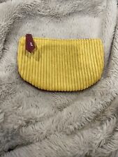 Bolsa de maquillaje Ipsy pana amarilla púrpura con cremallera bolsa billetera bolso accesorio segunda mano  Embacar hacia Argentina
