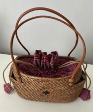 Bolsa tote de couro BALI Ata rattan cordão artesanal cesta bolsa comprar usado  Enviando para Brazil