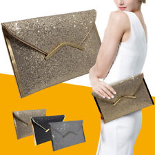 New Ladies Handbag Glitter Gold Fringe Simple Bridal Banquet Wedding Evening Bag for sale  MANCHESTER