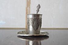 Used, Vintage  Wine Cup Judaica Handmade  Silver color Primitive Decor Jewish Souvenir for sale  Shipping to South Africa