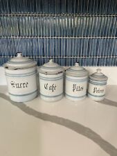French ennamel cannisters for sale  ALDEBURGH