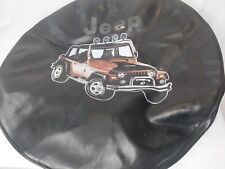 Vintage SPARE TIRE Wheel COVER For Jeep Wrangler VINYL Rare  for sale  Shipping to South Africa